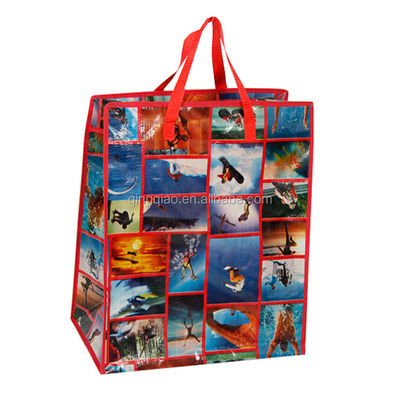 Reusable Shopping Laminated Pp Woven Bag Bag Flower Design Gravure Printing Shopping Bag