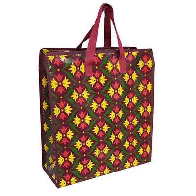 Zipper Top Reusable Pp Non Woven Grocery Shopping Bags With Handles