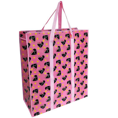 Zipper Top Reusable Pp Non Woven Grocery Shopping Bags With Handles