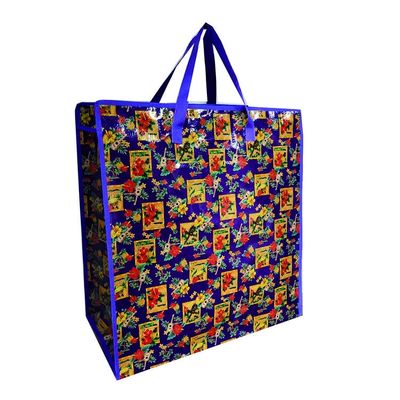 Laminated Non Woven Pp Grocery Shopping Bag Zip Bags Long Handle Reusable Tote Bags
