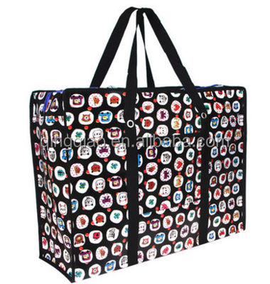 50cm Large PP Woven Shopping Bag Coating Pp Woven Bag With Long Handle